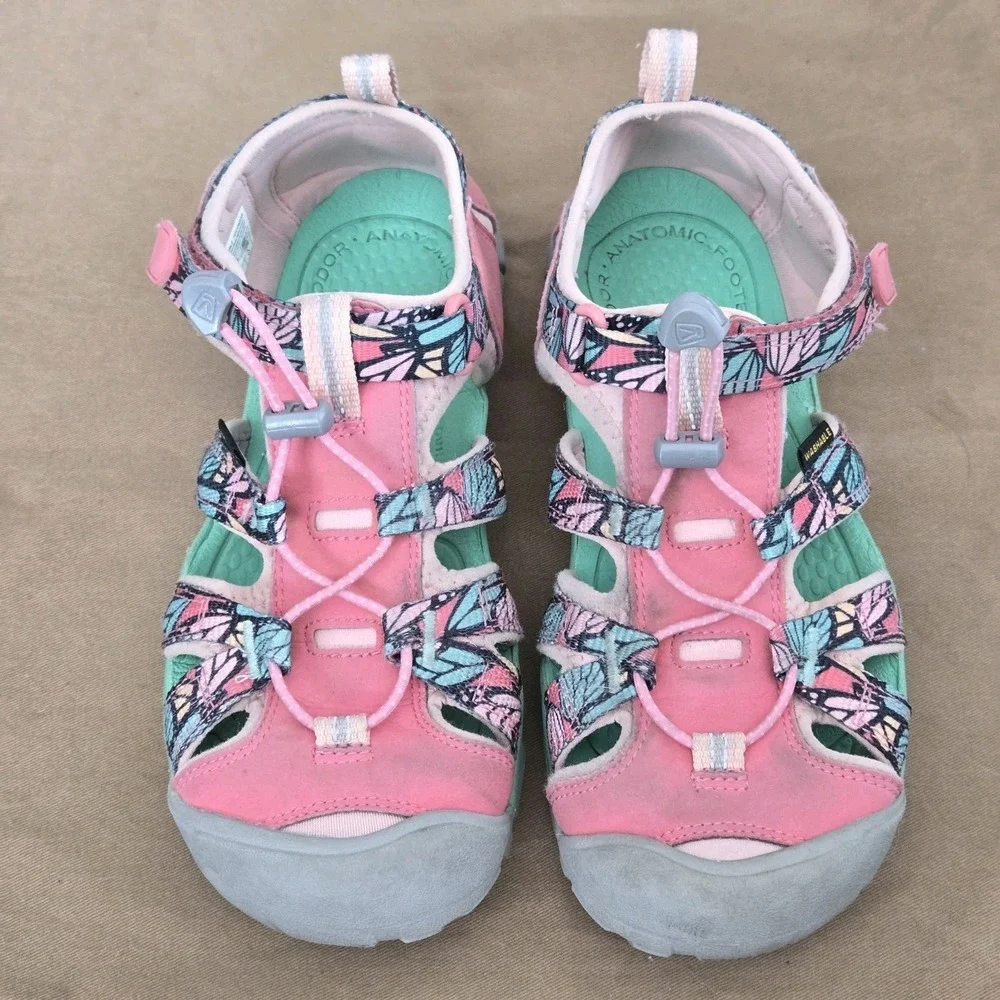 KEEN Seacamp II CNX Sandals Y4  EU36 Pink Multi Water Shoes Outdoor Hiking Beach